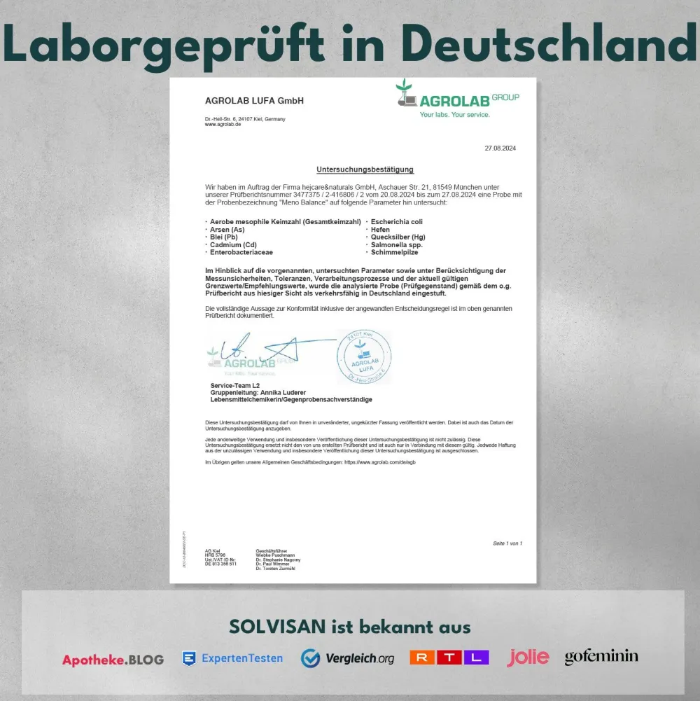 SOLVISAN® Meno Balance Wechseljahre | Rotklee, Mönchspfeffer, Yamswurzel> Best