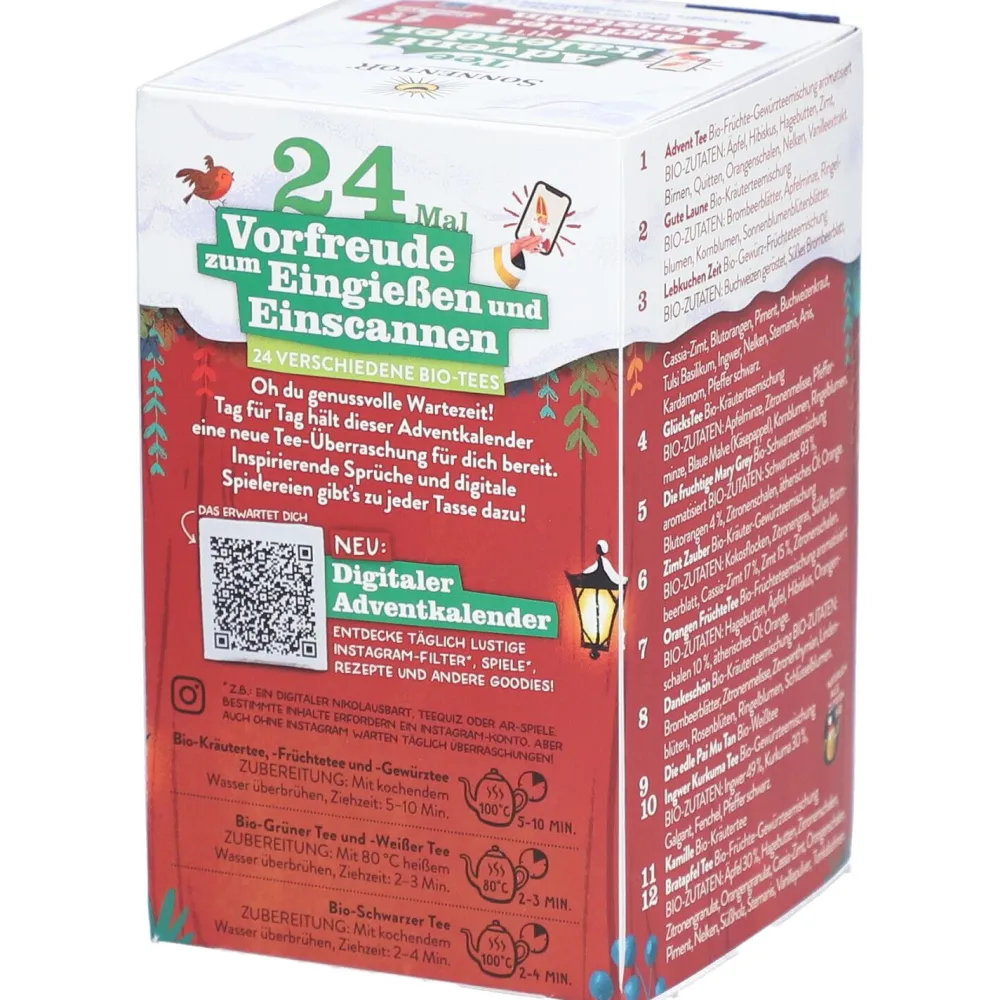 ® Tee Adventkalender Edition 2024 - 26 24 Aufgussbeutel|SonnentoR Online