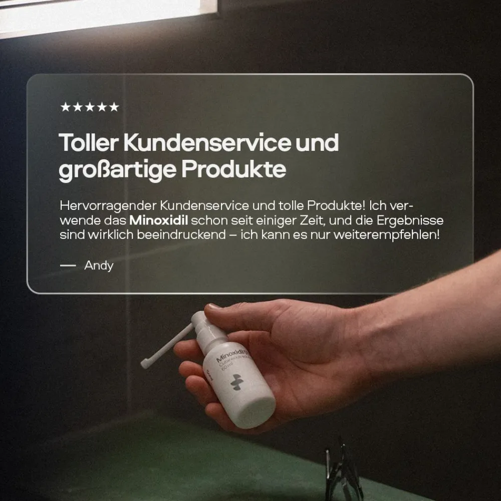 SONS Minoxidil 50mg/ml Lösung & Derma Roller für Männer bei erblich bedingtem Haarausfall> Online