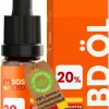 ®- CBD Öl 20% - 300 Vollspektrum Tropfen - Hanföl-Aroma Premium>SOS CBD