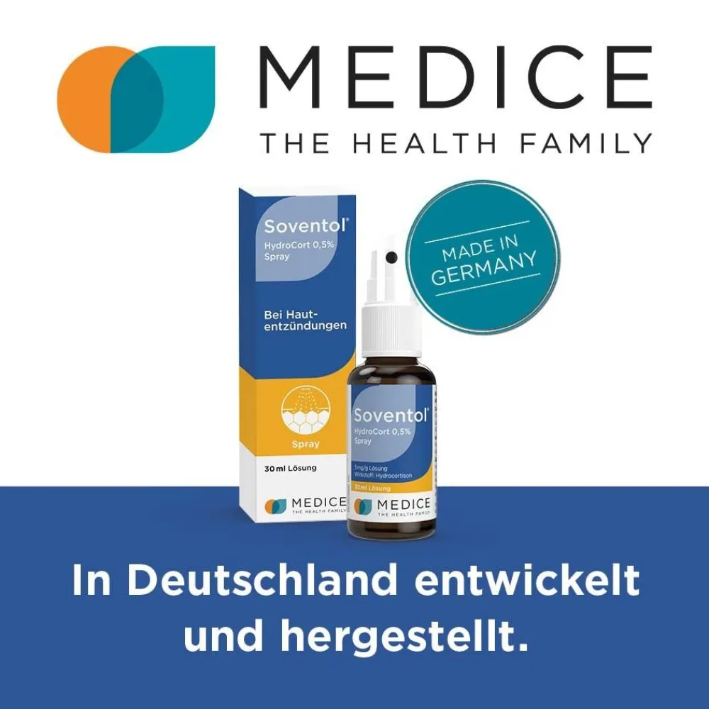 HydroCort 0,5% Spray bei Hautentzündungen|Soventol