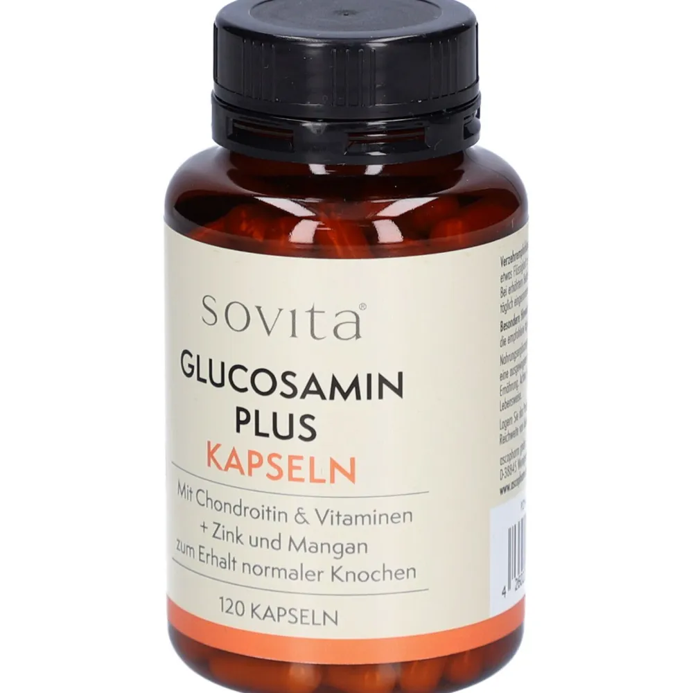 sovita Glucosamin Plus Kapseln – mit Chondroitin, Vitaminen, Zink & Mangan| Best