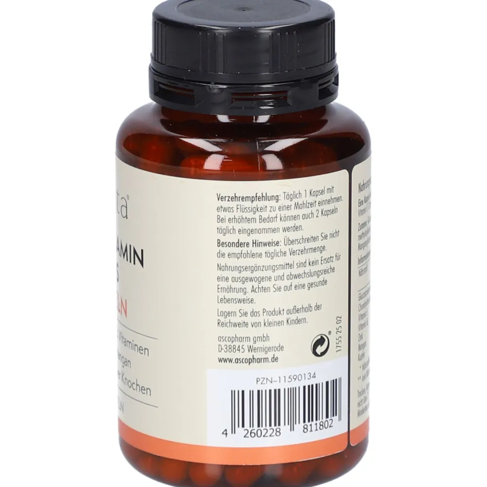 sovita Glucosamin Plus Kapseln – mit Chondroitin, Vitaminen, Zink & Mangan| Best