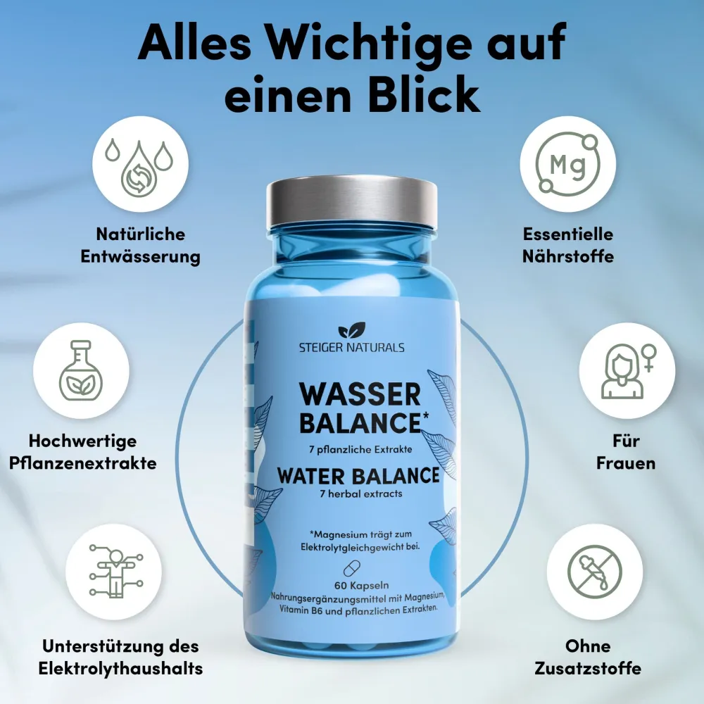 Wasser Balance, natürlicher Entwässerungs-Komplex>STEIGER NATURALS Clearance