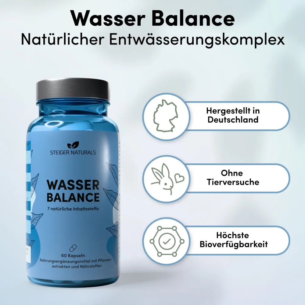 Wasser Balance, natürlicher Entwässerungs-Komplex>STEIGER NATURALS Clearance