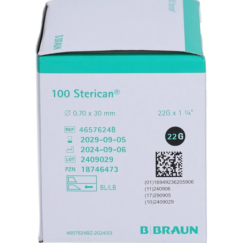 STERICAN Einmalkanüle 22 G 30 mm|B-BRAUN Discount