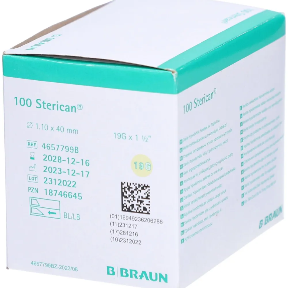 Sterican® Einmalkanüle 19G 40 mm Langschliff| Hot
