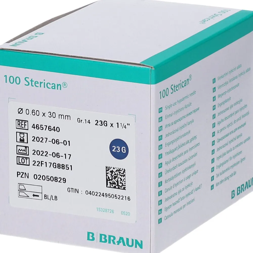 Sterican® Standardkanüle Gr. 14 G23 x 1 1/4 Zoll 0,60 x 30 mm blau> Online