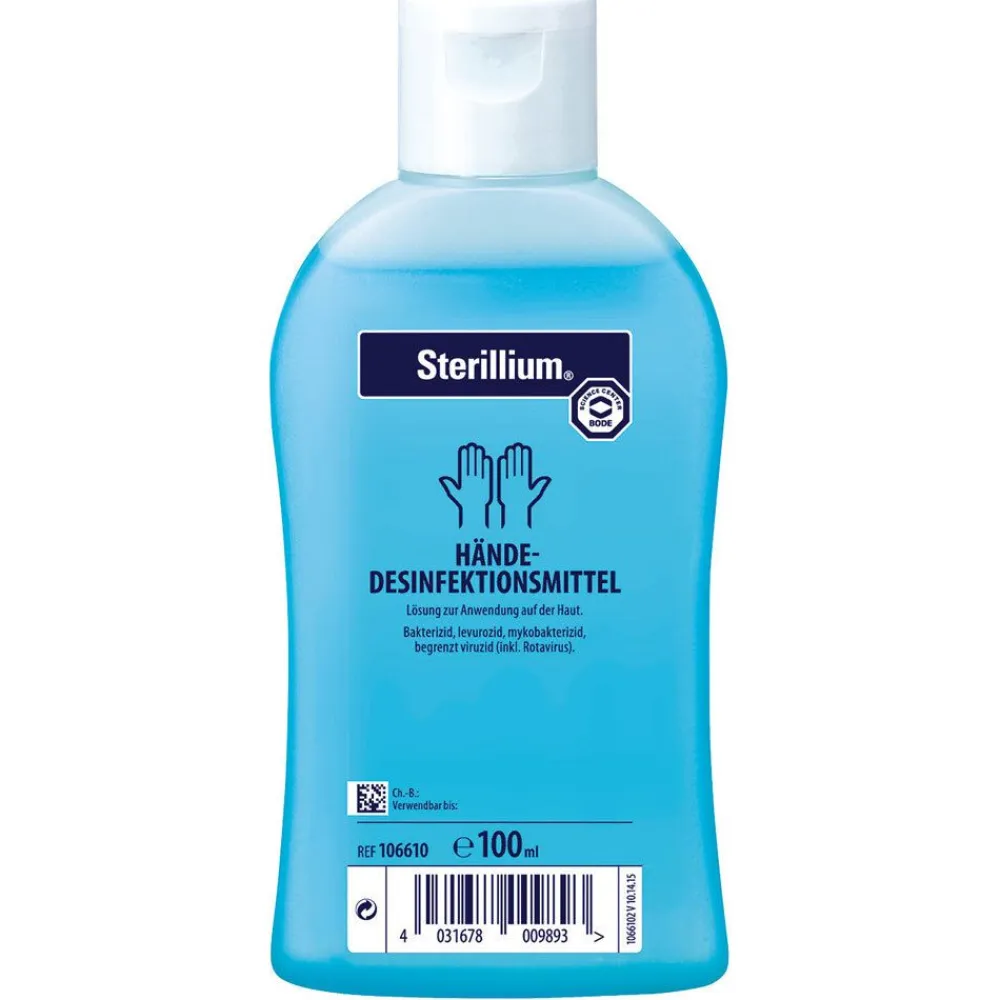 100ml als Ganzjahresprodukt für die hygienische und chirurgische Händedesinfektion. Zur Vorbeugung von Infektionen|Sterillium