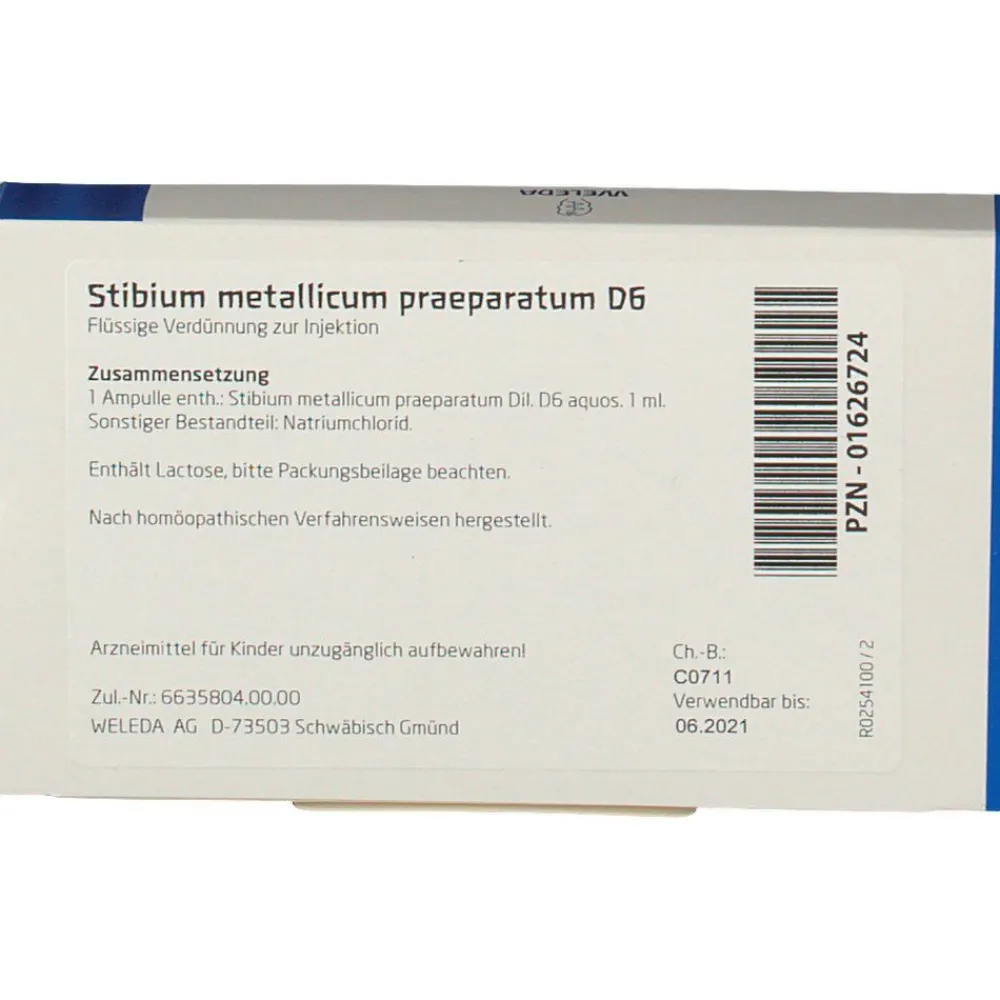 Stibium Metallicum Praeparatum D6|WELEDA New