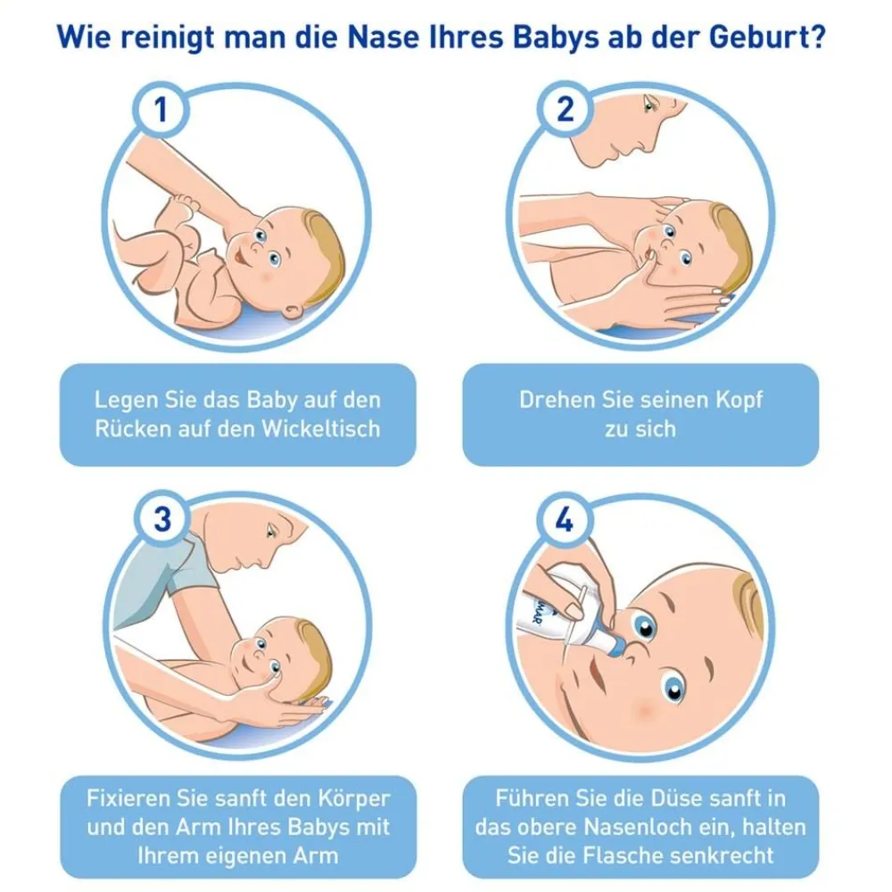 Stérimar Nasenhygiene Baby, 100% natürliches Meerwasser Nasenspray, 2 in 1 Spray & Spülung für Babys ab Geburt anwendbar> Hot