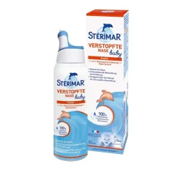 Stérimar Verstopfte Nase Baby, 100% natürliches Meerwasser Nasenspray, 2 in 1 Spray und Spülung, für Babys und Kinder ab 3 Monaten, 100ml|