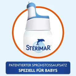 Stérimar Verstopfte Nase Baby, 100% natürliches Meerwasser Nasenspray, 2 in 1 Spray und Spülung, für Babys und Kinder ab 3 Monaten, 100ml|