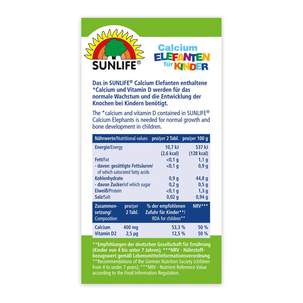 SUNLIFE® Calcium Elefanten Kinder Lutschtabletten> Discount