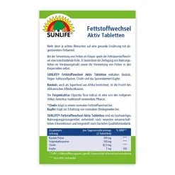 Sunlife Fettstoffwechsel Aktiv Tabletten| Clearance