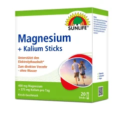 Sunlife Magnesium 400 mg + Kalium Sticks| New