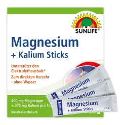 Sunlife Magnesium 400 mg + Kalium Sticks| New