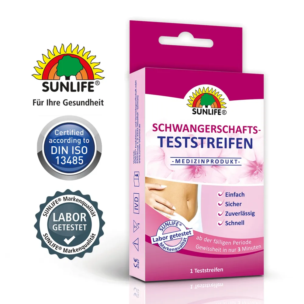 SUNLIFE® Schwangerschafts-Teststreifen hCG Stick> Sale