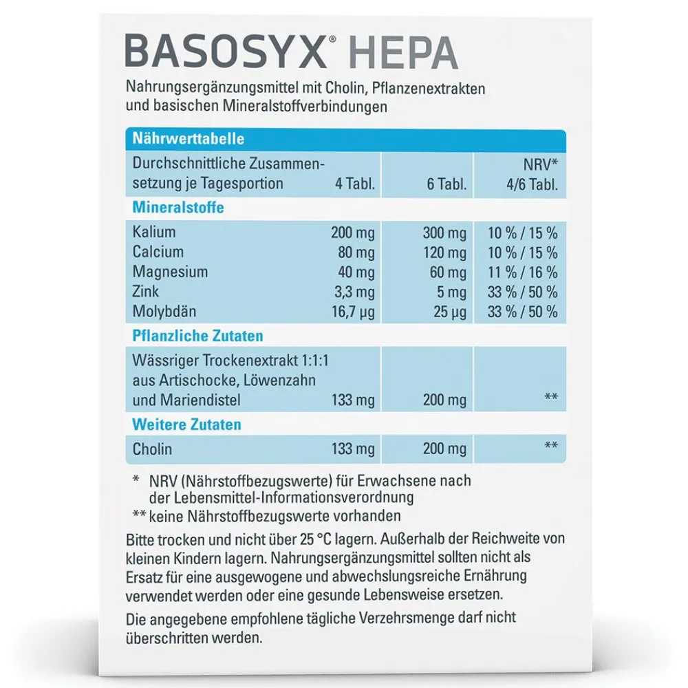 BASOSYX® HEPA mit Cholin, unterstützt die Leberfunktion zu erhalten>Syxyl Clearance