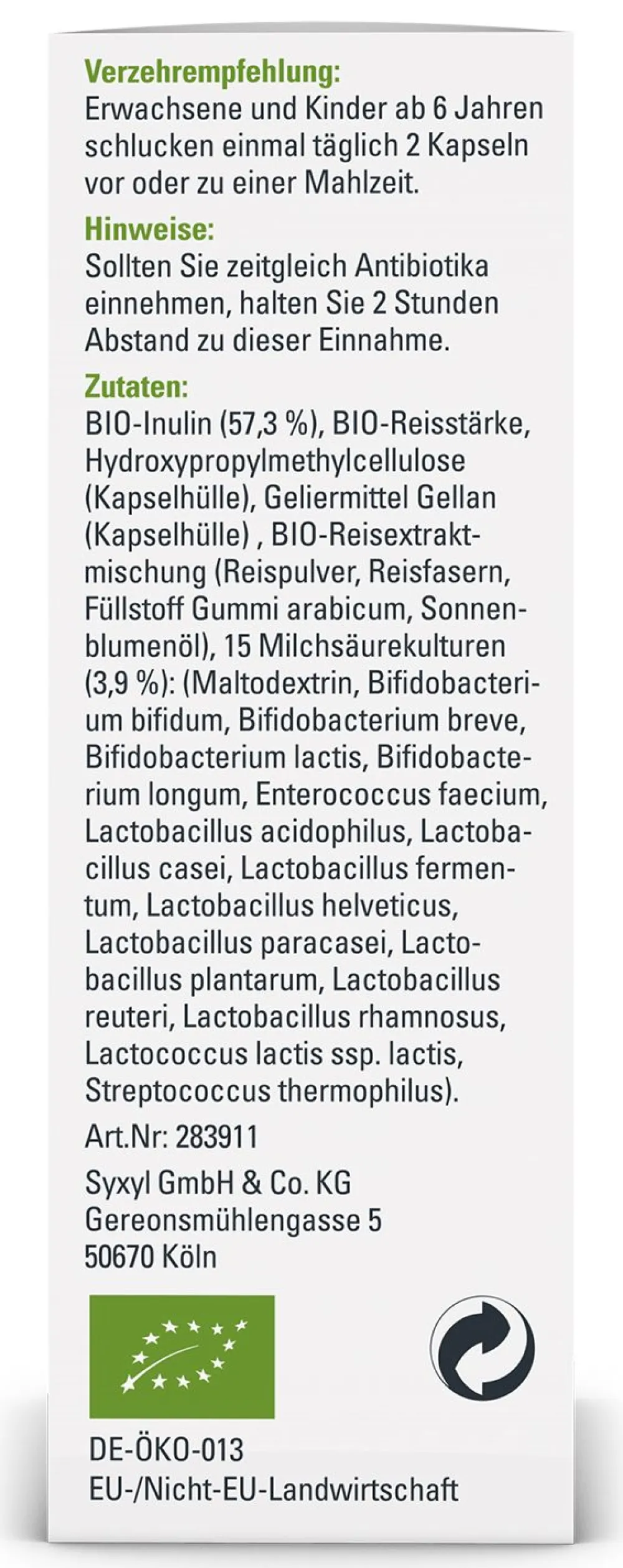 PROBIO-CULT® PUR 15, denn eine stabile Darmflora braucht Vielfalt.|Syxyl Discount