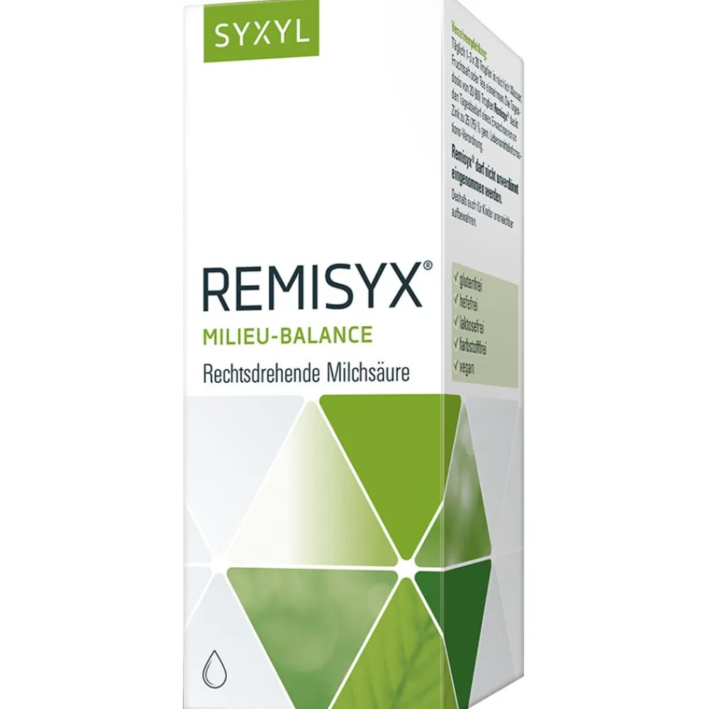 REMISYX® mit rechtsdrehender Milchsäure zur Ansäuerung des Darms.|Syxyl Clearance