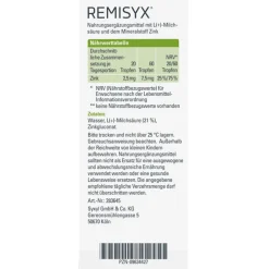 REMISYX® mit rechtsdrehender Milchsäure zur Ansäuerung des Darms.|Syxyl Clearance