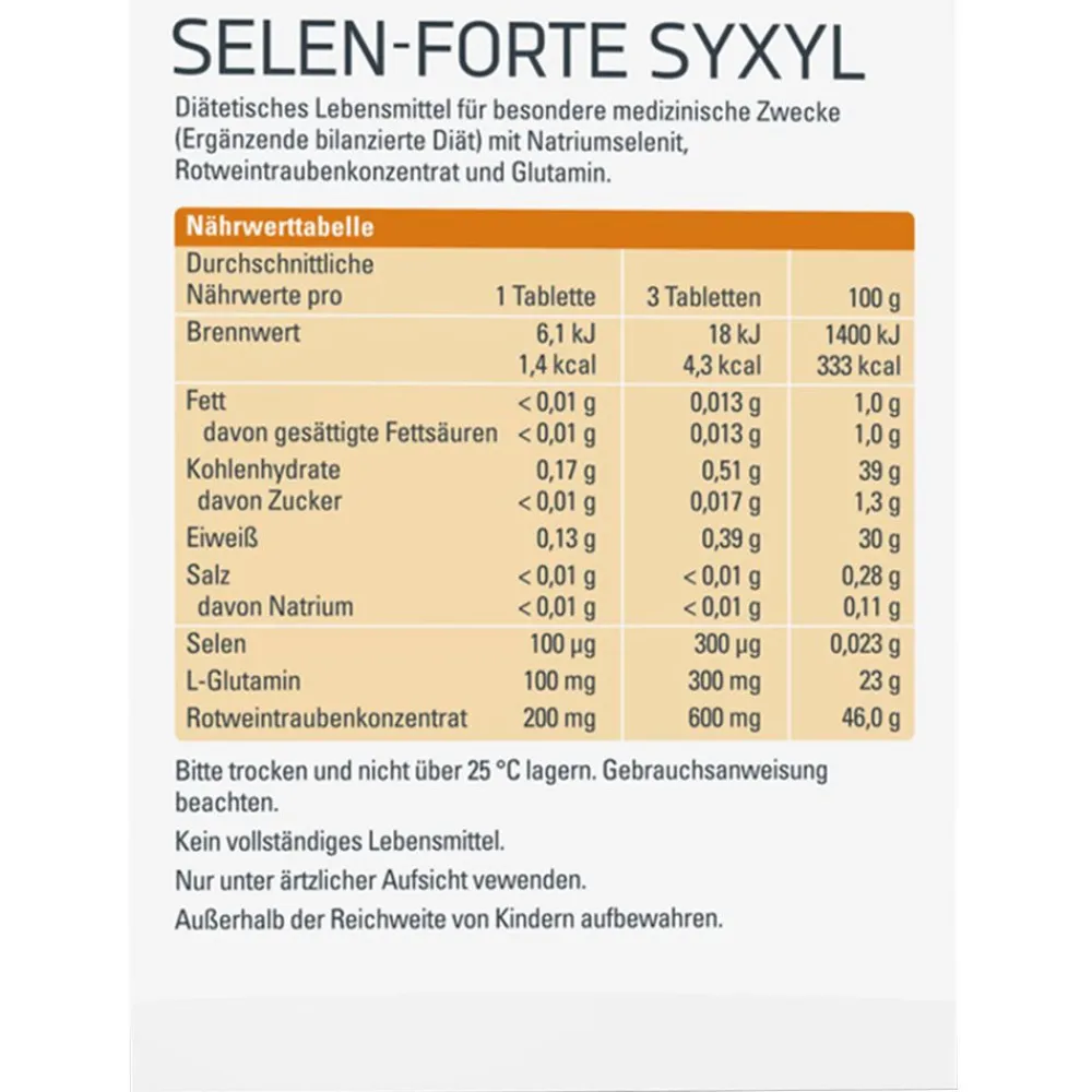SELEN-FORTE für eine gesunde Immunabwehr mit ausreichender Selen-Versorgung|Syxyl Hot
