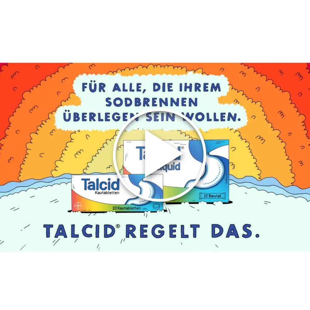 Kautabletten – wirken schnell und kontrolliert gegen Sodbrennen, Reflux und säurebedingte Magenbeschwerden|Talcid Discount