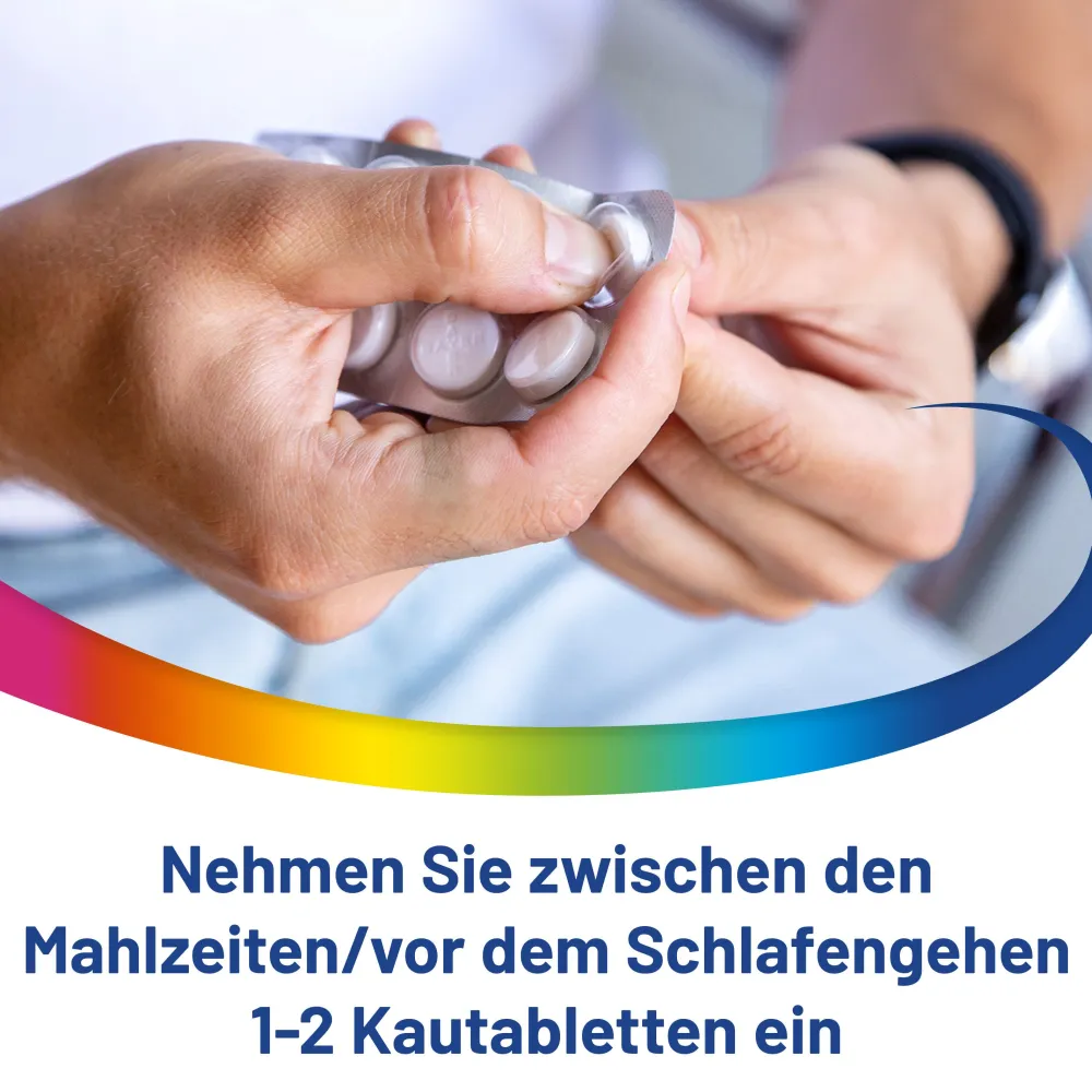 Kautabletten – wirken schnell und kontrolliert gegen Sodbrennen, Reflux und säurebedingte Magenbeschwerden|Talcid Discount
