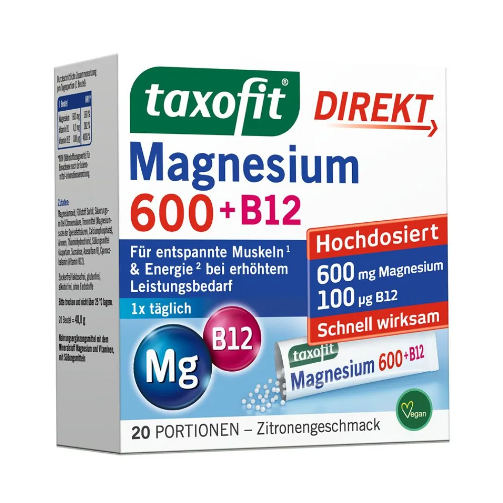 ® Direkt Magnesium 600 + B12>taxofit Online