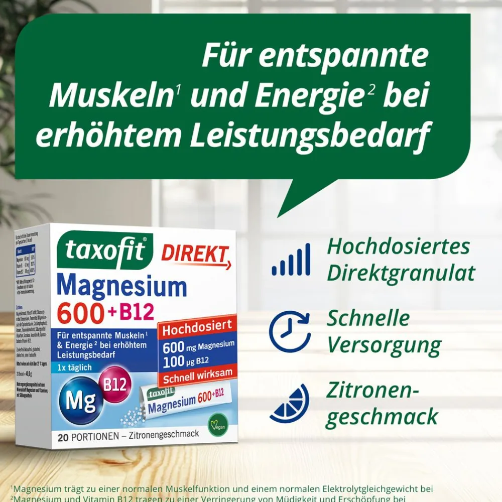 ® Direkt Magnesium 600 + B12>taxofit Online