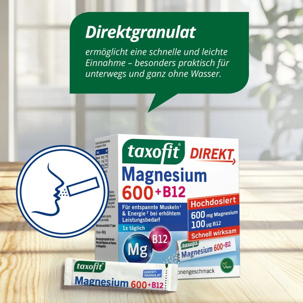 ® Direkt Magnesium 600 + B12>taxofit Online