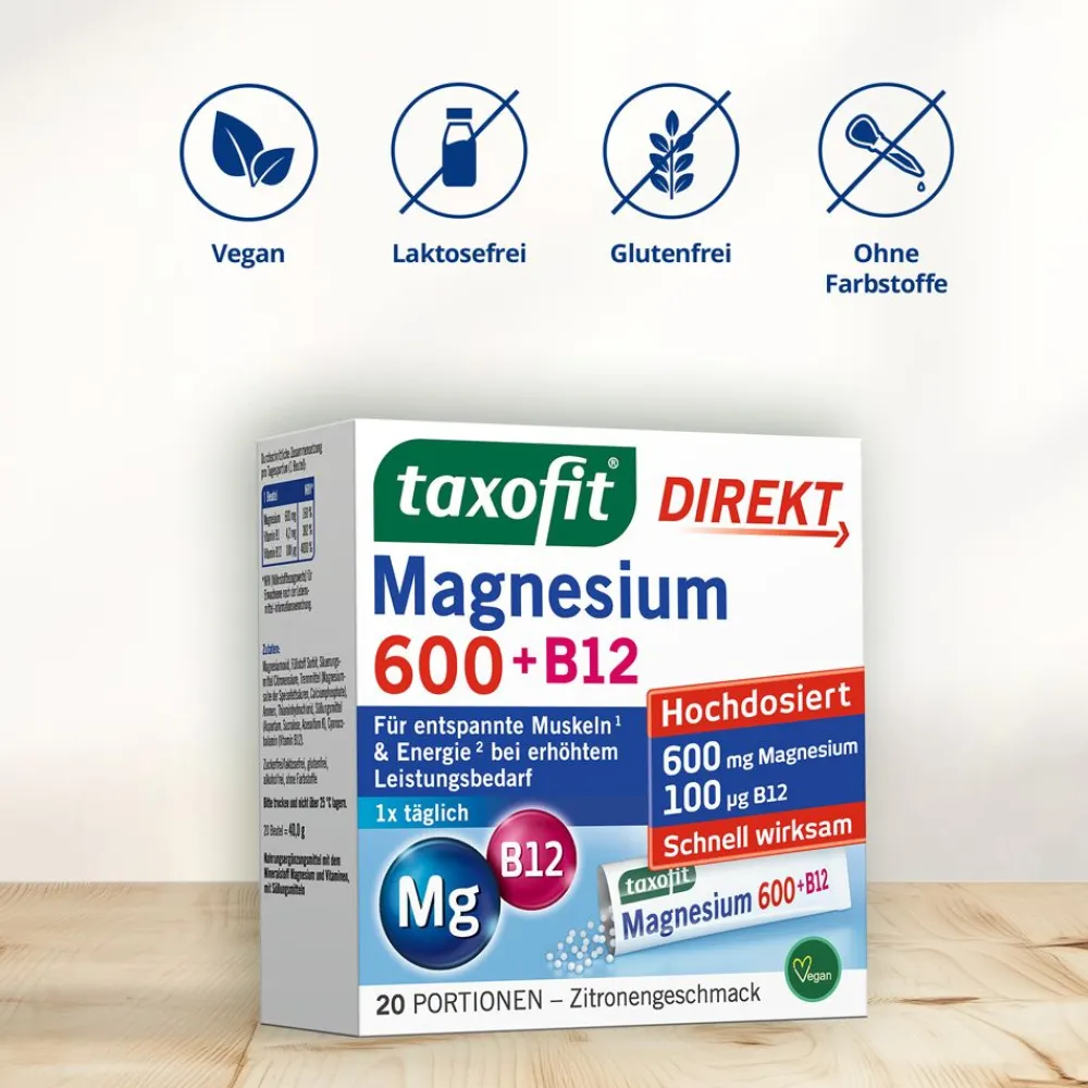® Direkt Magnesium 600 + B12>taxofit Online
