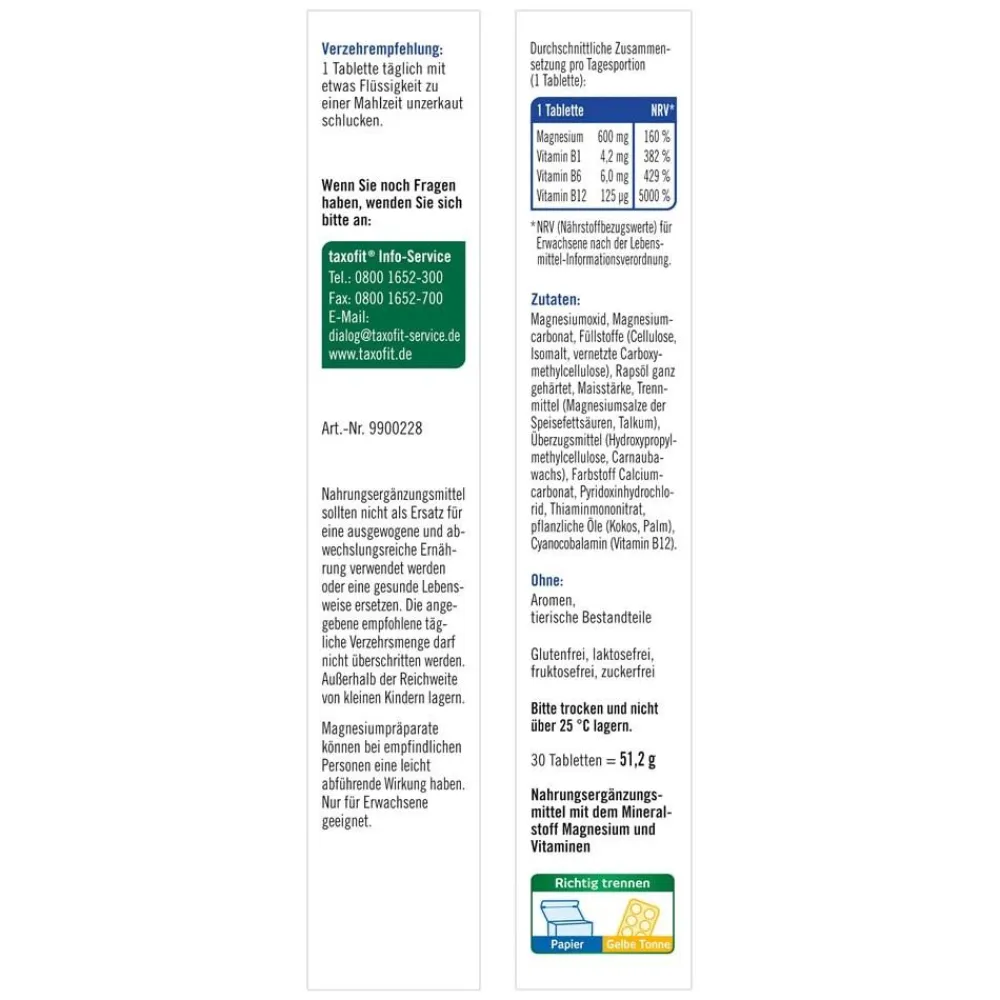 ® Magnesium 600 Forte|taxofit