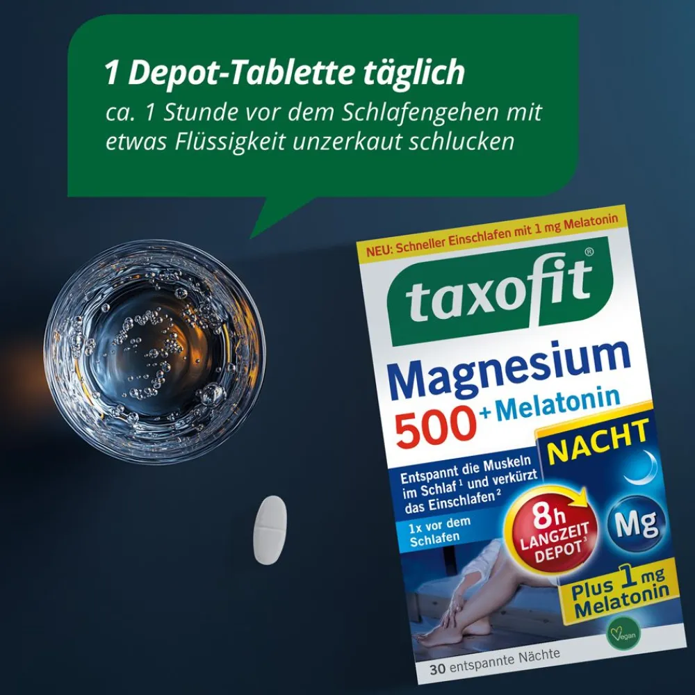 ® Magnesium 500 Nacht + Melatonin|taxofit Clearance