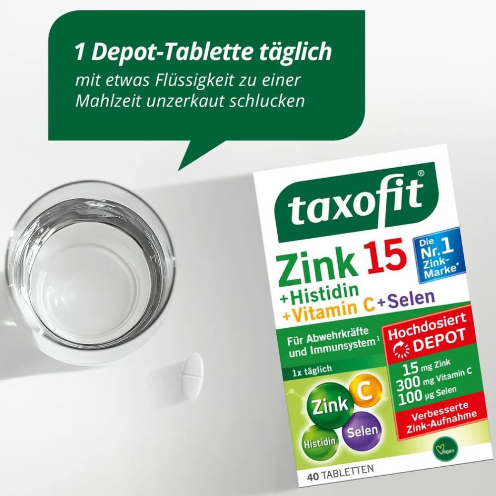 ® Zink 15 + Histidin + Vitamin C + Selen>taxofit Discount