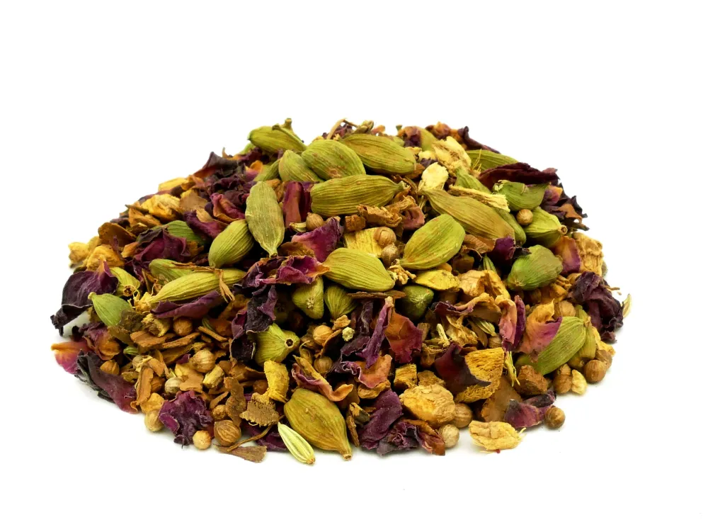 tea4me Ayurvedamischung Pitta Kräuterwohl Ayurvedatee mit Ingwer-Zimt-Geschmack| Hot