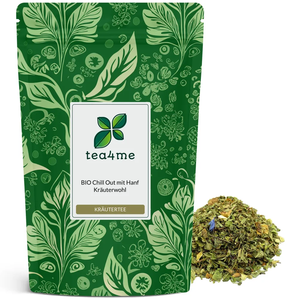 tea4me BIO Chill Out mit Hanf Kräuterwohl Kräutertee mit Orange-Geschmack> Online