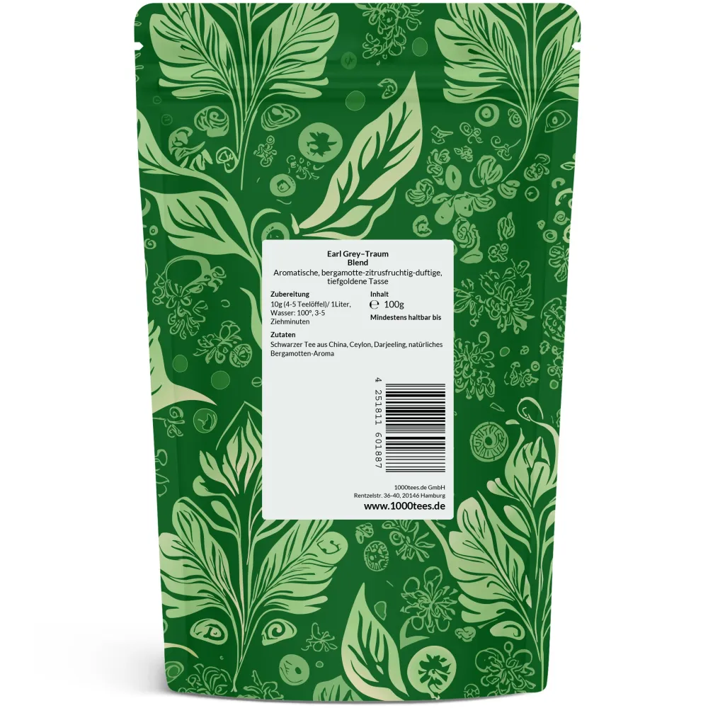 tea4me Earl Grey-Traum Schwarztee mit Bergamotte-Geschmack| Online
