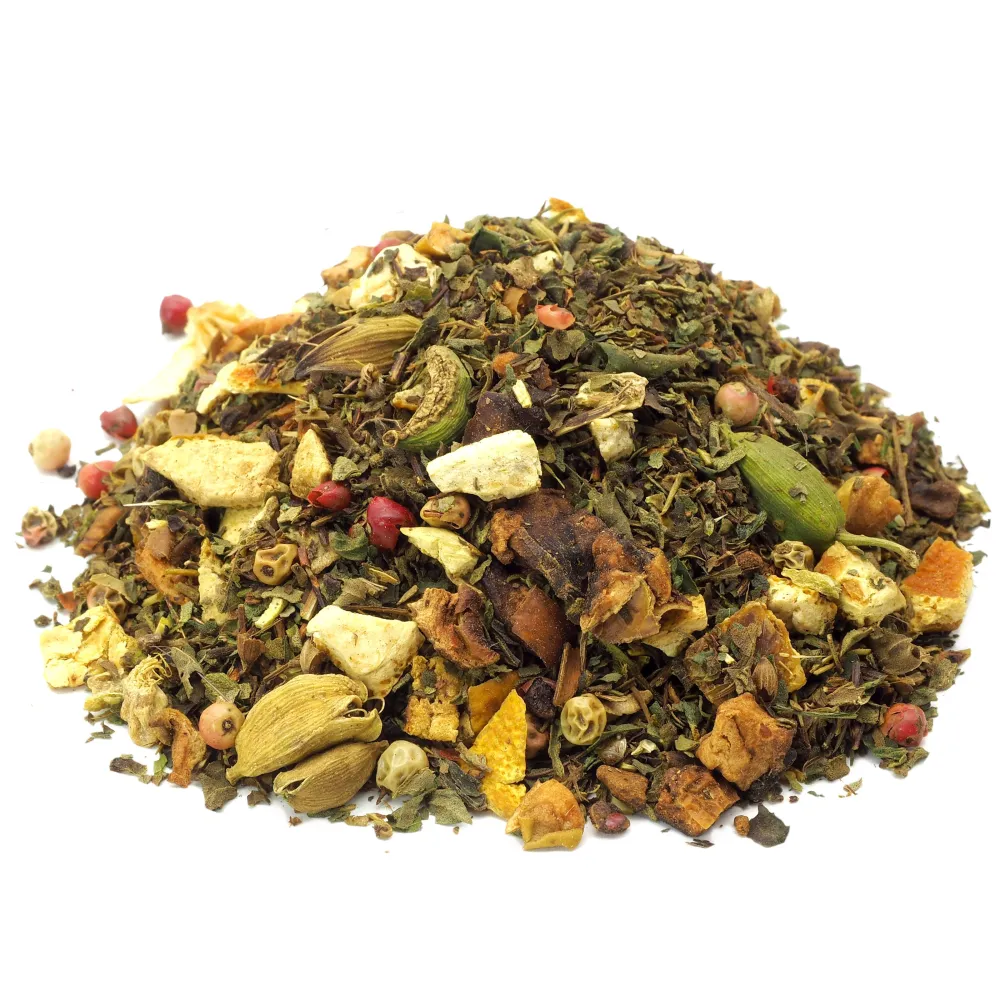 tea4me Tulsi Orange Ingwer Kräuterwohl Kräutertee mit Ingwer-Orange-Geschmack| Outlet