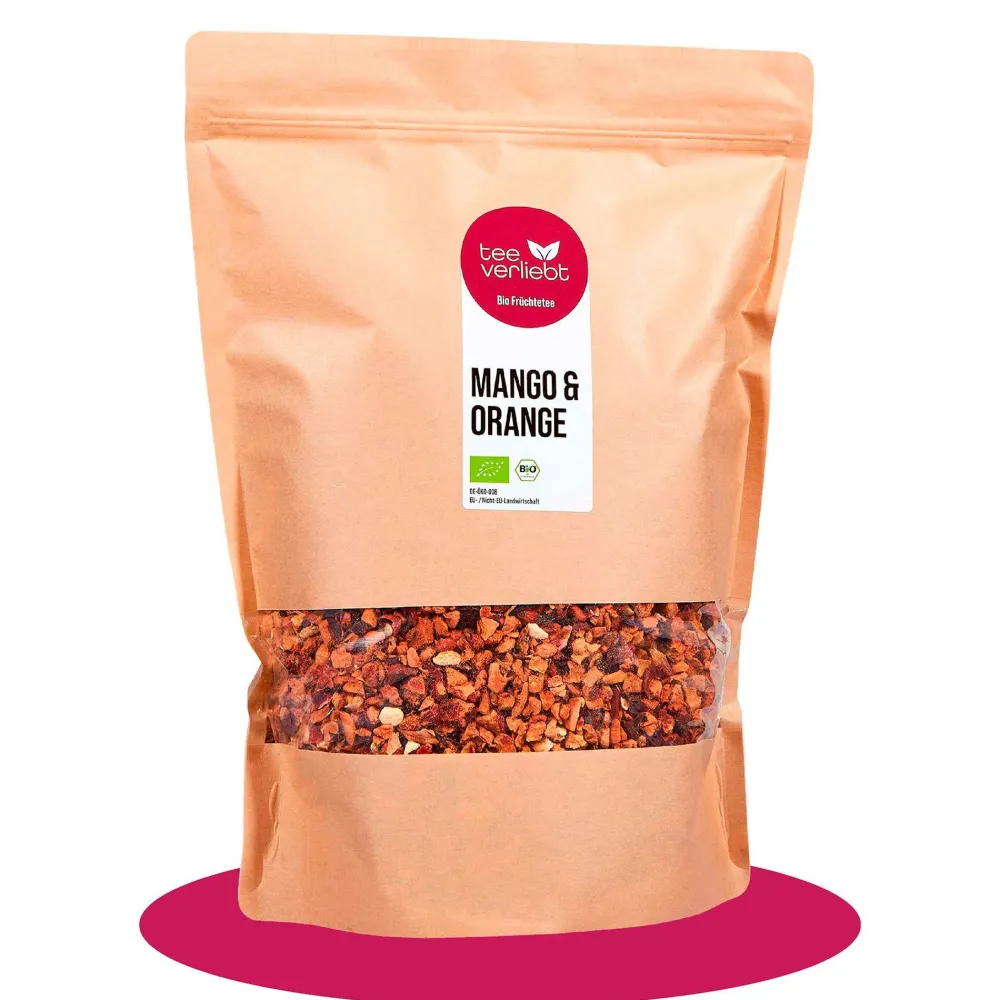 teeverliebt - Mango & Orange Bio loser Früchtetee Großpackung I Tropisch-fruchtig mit Mango & Orange| Online