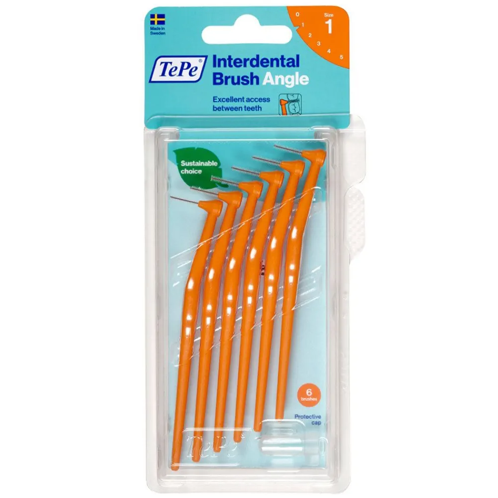 Angle Interdentalbürste 0,45 - 0,7 mm orange>TePe Online