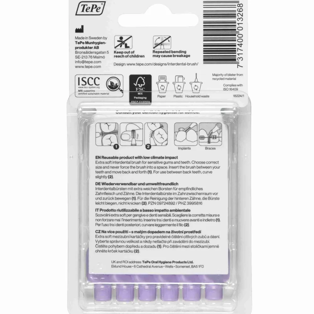 ® Interdentalbürste Extra Soft 1,1 - 2,0 mm lila|TePe Outlet