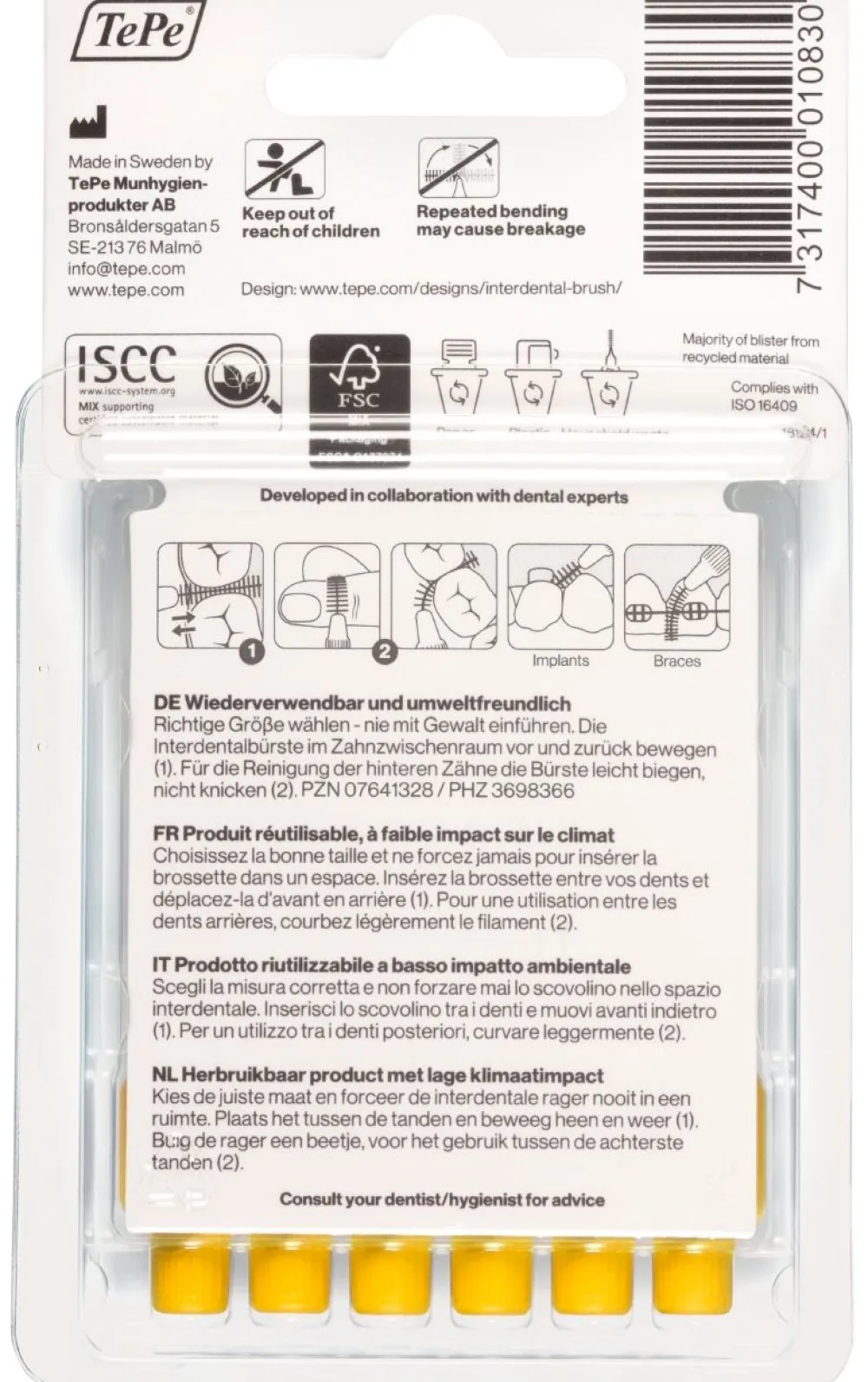 Interdentalbürsten 0,7 mm gelb>TePe Outlet
