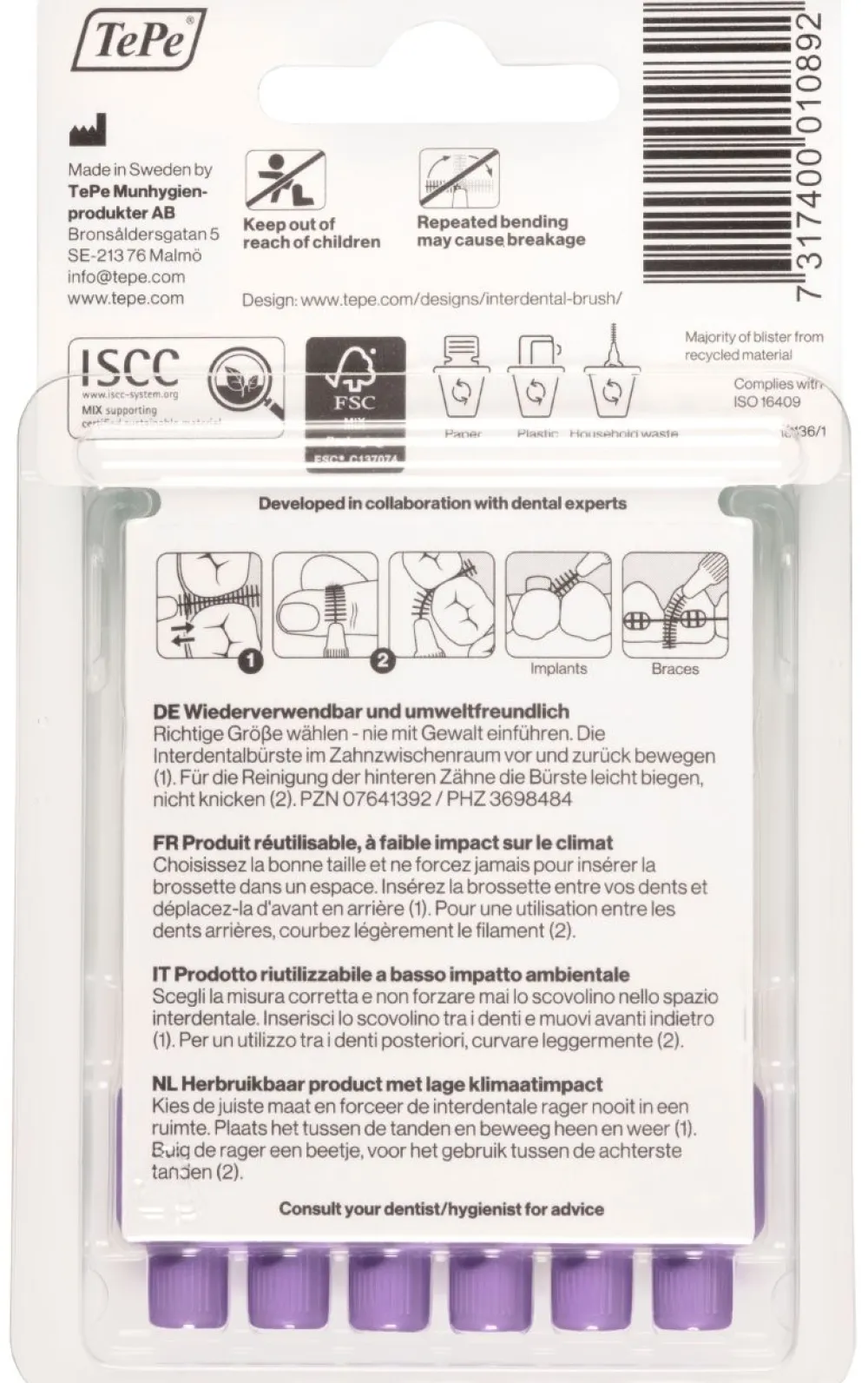 Interdentalbürsten 1,1 mm lila>TePe Online