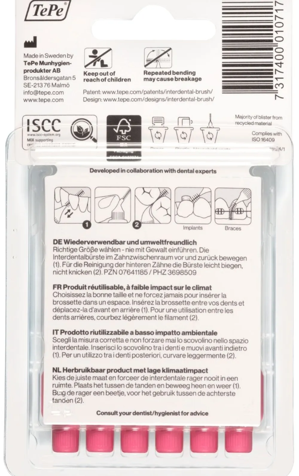 Interdentalbürsten 0,4 - 0,6 mm pink>TePe Outlet