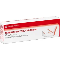 Terbinafinhydrochlorid AL 10 mg/g Creme bei Fußpilz>Aliud Discount