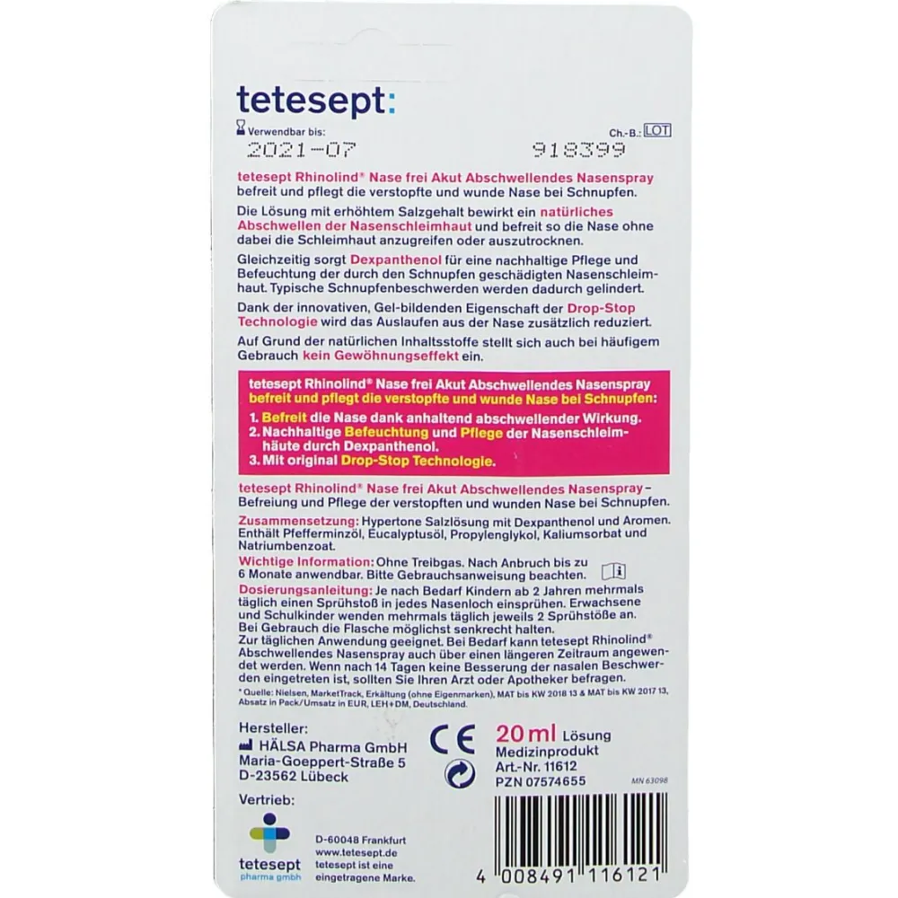 ® Rhinolind Abschwellendes Nasenspray|tetesept Outlet