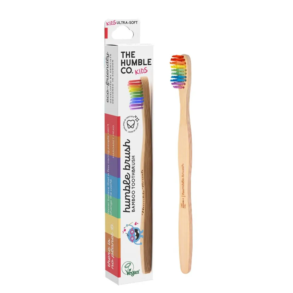 The Humble Co. Kinderzahnbürste Bambus Regenbogen> Online