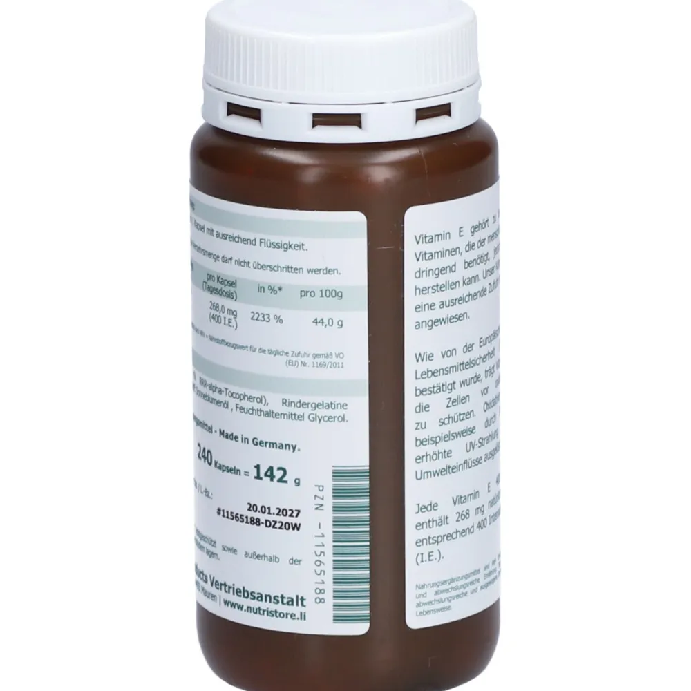 THE NUTRI STORE Vitamin E 400 I.E. Kapseln| New